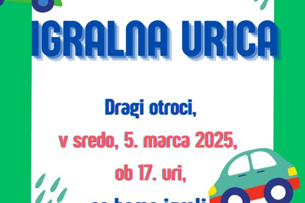 Igralna urica v Knjižnici Ljubno ob Savinji